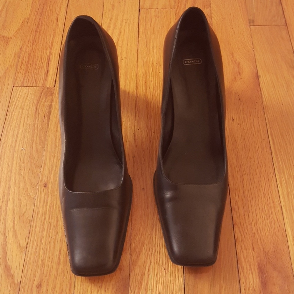 Coach Squared -Toe Black Pumps - image 1